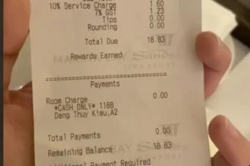 网友爆料：新加坡一酒店内，点两碗米饭竟要$18.83！