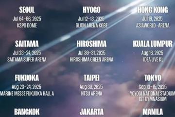 Riize亚洲巡演城市揭晓，新加坡站2026年1月24日震撼开场！