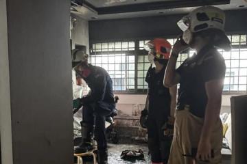 淡滨尼组屋发生火患 40人被疏散