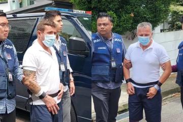 涉嫌武吉知马私宅连环破门盗窃 三被告回现场重组案情