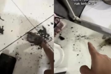 充电宝爆炸惊醒全家 马国一屋险酿火灾