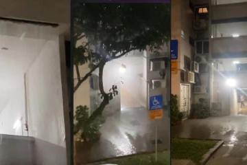 屋顶漏水如瀑布 武吉巴督居民误以为下雨
