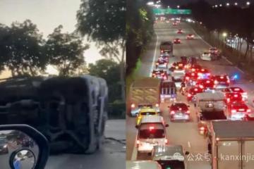 宏茂桥路段清晨又发生严重车祸，CTE早高峰瘫痪，拥堵超3小时