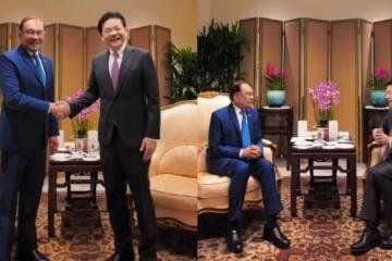 黄总理为马国首相安华举行茶会 对区域和国际发展交换意见